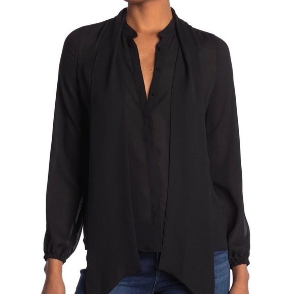 GOOD AMERICAN BLACK OPEN BACK BLOUSE - NWT! - Picture 4 of 5